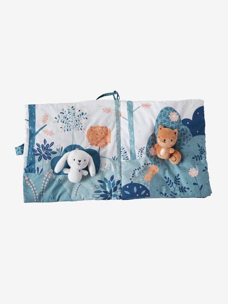 Livre bébé d'éveil + peluches en velours Forêt enchantée multicolore - vertbaudet enfant 