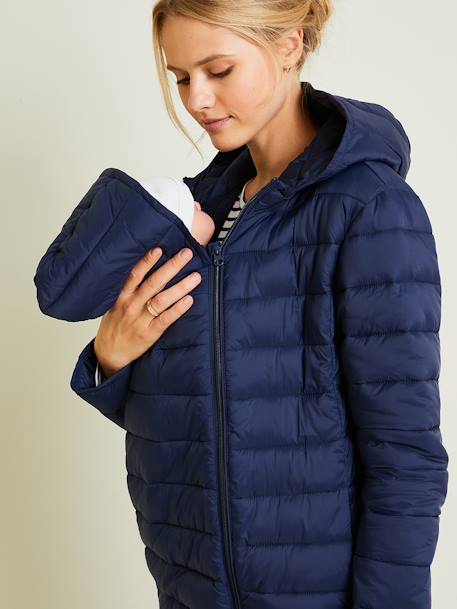 Lightweight Padded Jacket, Adaptable for Maternity & Post-Maternity - dark  blue