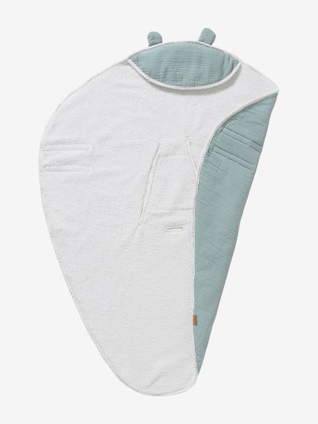 Hooded Car Seat Blanket Green - vertbaudet enfant 