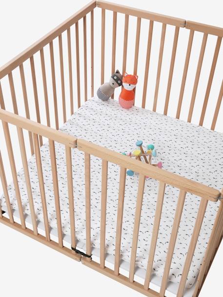 Set of 2 Covers for Playpen Base Mat BLUE LIGHT ALL OVER PRINTED+Light Green - vertbaudet enfant 