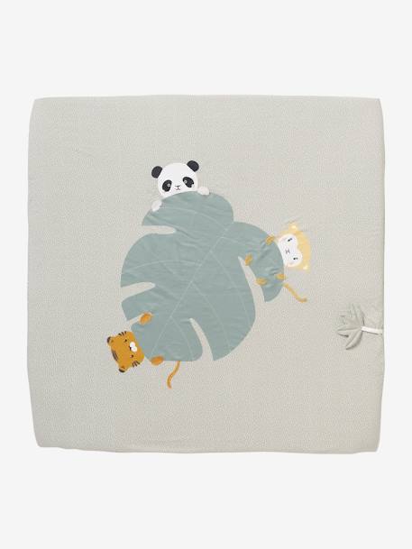 Set of 2 Covers for Playpen Base Mat BLUE LIGHT ALL OVER PRINTED+Light Green - vertbaudet enfant 