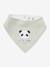 Lot 3 bavoirs bandanas en gaze de coton beige imprimé+BLANC+bleu grisé+cappuccino+écru+lot renard+lot vert panda+rose pâle+vert sauge - vertbaudet enfant 