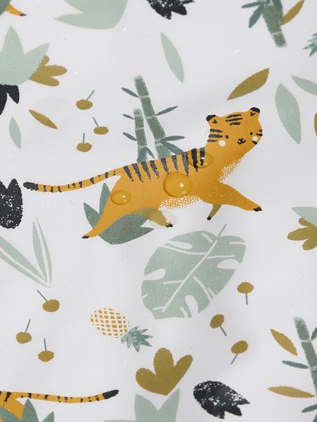 Bavoir manches longues blanc imprimé+imprimé tigres - vertbaudet enfant 