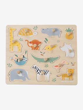 Jungle Peg Puzzle - Wood FSC®100 Certified - vertbaudet enfant -Jungle Peg Puzzle - Wood FSC®100 Certified