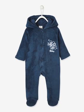 Baby-Outerwear-Snowsuits-Sherpa Pramsuit with Fancy Hood for Baby Boys, Disney Mickey Mouse®