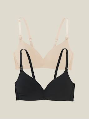 Vêtements de grossesse-Allaitement-Lot de 2 soutiens-gorge d'allaitement en microfibre