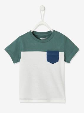 Bébé-T-shirt, sous-pull-T-shirt colorblock bébé manches courtes