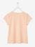 T-shirt Basics à message détails irisés fille rose poudré soeurs de coeur - vertbaudet enfant 