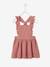 Robe bébé en gaze de coton bretelles à volants vert d'eau+vieux rose - vertbaudet enfant 