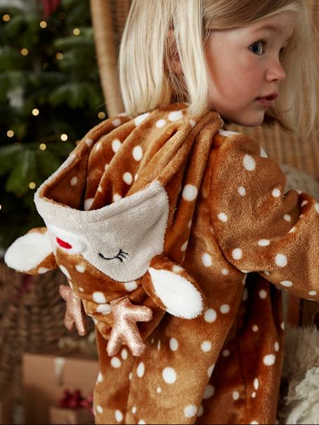 Surpyjama fille noël renne en peluche Marron imprimé - vertbaudet enfant 