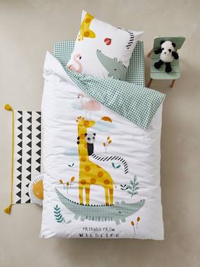 -Duvet Cover + Pillowcase Set for Children, HAPPY'RAMIDE Theme