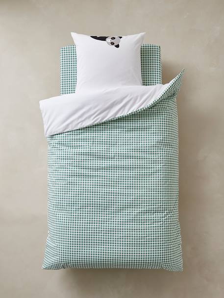 Duvet Cover + Pillowcase Set for Children, HAPPY'RAMIDE Theme White - vertbaudet enfant 
