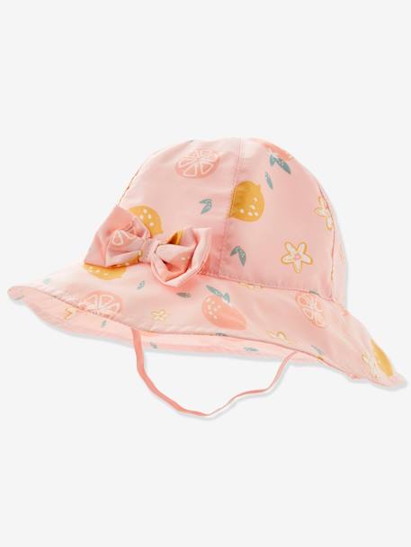 Printed Hat for Baby Girls Light Pink/Print - vertbaudet enfant 