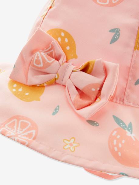 Printed Hat for Baby Girls Light Pink/Print - vertbaudet enfant 