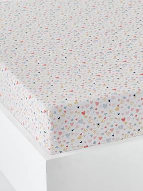 Bedding & Decor-Fitted Sheet for Children, Happy Hearts Theme