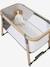 Lot de 2 housses pour berceau et cododo en coton bio* blanc+écru+marine/écru - vertbaudet enfant 