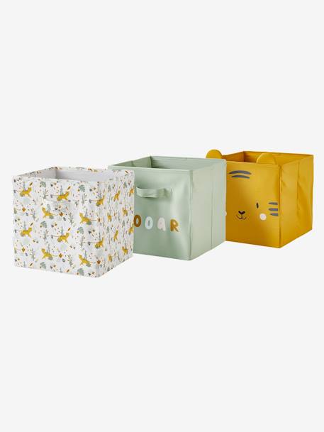 3 Storage Tubs, Hanoi Theme White - vertbaudet enfant 
