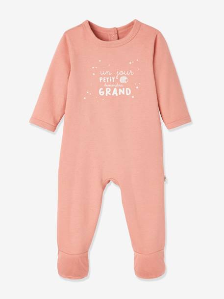 Pack of 2 Sleepsuits in Organic Cotton, for Newborns Light Pink - vertbaudet enfant 