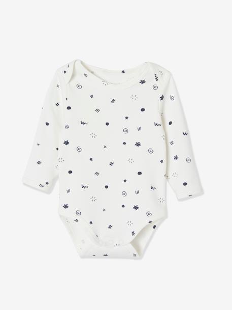 Pack of 5 Long Sleeve Bodysuits in Pure Cotton, for Babies Red/Multi - vertbaudet enfant 