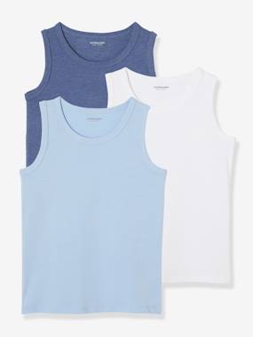 Boys-Underwear-Pack of 3 Tank Tops for Boys