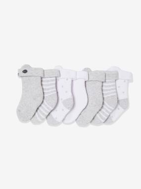 Baby-Socks & Tights-Pack of 7 Pairs of Bouclé Knit Socks for Babies