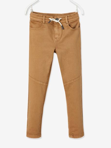 Coloured Trousers, Easy to Slip On, for Boys Beige+GREY DARK SOLID WITH DESIGN+night blue - vertbaudet enfant 