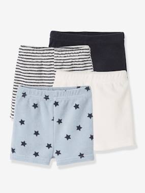 -Pack of 4 Terry Cloth Shorts, for Babies