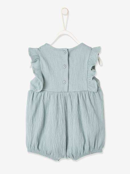 Combinaison courte sans manches bébé gris+rouge - vertbaudet enfant 