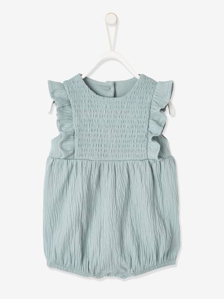 Combinaison courte sans manches bébé gris+rouge - vertbaudet enfant 