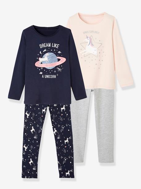 Lot de 2 pyjamas fille licorne LOT ROSE - vertbaudet enfant 