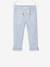 Pantalon garçon retroussable en pantacourt léger aspect lin tissé beige chiné+bleu clair - vertbaudet enfant 