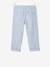 Pantalon garçon retroussable en pantacourt léger aspect lin tissé beige chiné+bleu clair - vertbaudet enfant 
