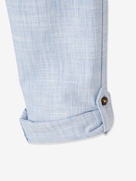 Trousers, Convert into Cropped Trousers, in Lightweight Fabric, for Boys Light Blue - vertbaudet enfant 