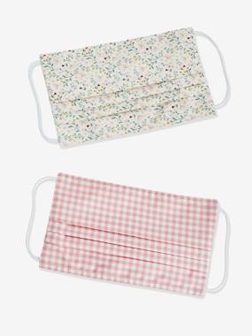 -Pack of 2 Reusable Face Masks with Prints for Girls