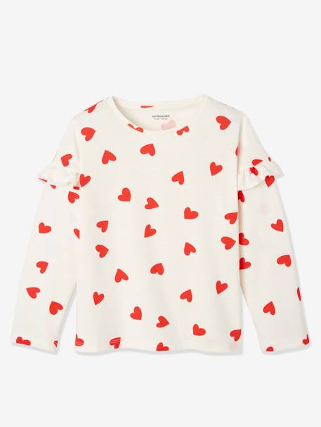 Lot de 2 pyjamas fille coeurs ivoire - vertbaudet enfant 