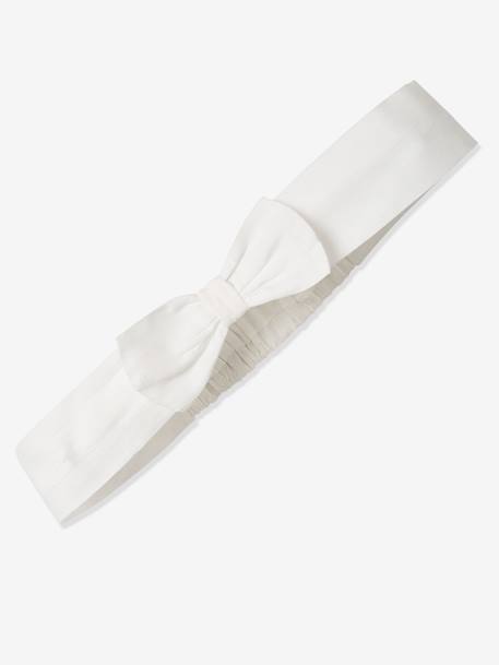 Ensemble cérémonie bébé robe, bloomer et bandeau ivoire - vertbaudet enfant 