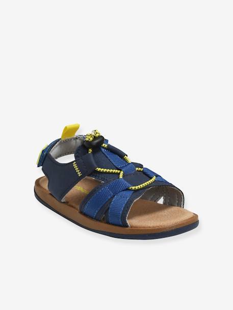Touch-Fastening Sandals for Boys Blue+Dark Green+Grey Anthracite - vertbaudet enfant 