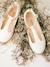 T-Strap Ballet Pumps for Girls Light Pink+White - vertbaudet enfant 