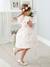 T-Strap Ballet Pumps for Girls Light Pink+White - vertbaudet enfant 