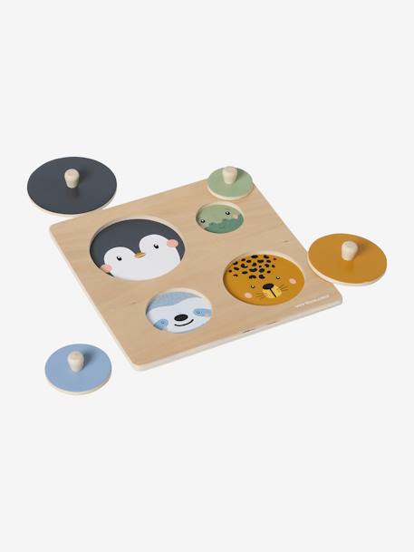 Round Shaped Puzzle, Animal Heads  - Wood FSC® Certified Multi - vertbaudet enfant 