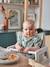 VERTBAUDET High Chair Cushion Blue Stripes+chequered green+ecru+mustard+printed beige+White - vertbaudet enfant 
