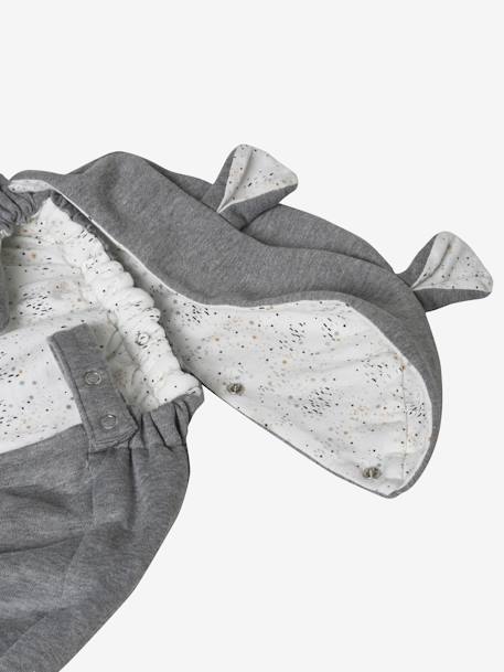 Protège porte-bébé molleton gris chiné - vertbaudet enfant 