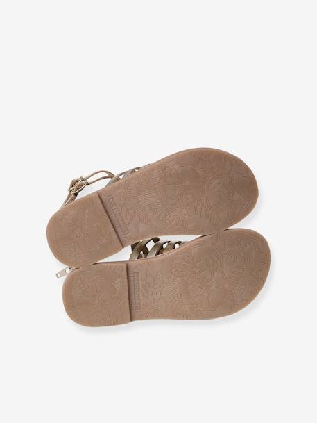 Leather Gladiator Sandals for Children, Designed for Autonomy 6497 - vertbaudet enfant 