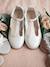 T-Strap Ballet Pumps for Girls Light Pink+White - vertbaudet enfant 