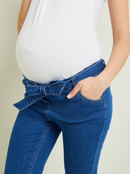 Pantalon de grossesse slim molleton aspect jean DENIM STONE - vertbaudet enfant 