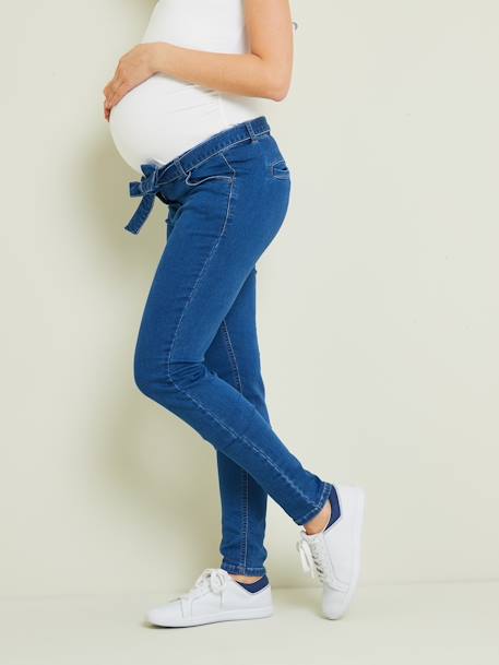 Pantalon de grossesse slim molleton aspect jean DENIM STONE - vertbaudet enfant 