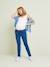 Slim Leg Trousers in Denim-Effect Fleece, for Maternity Light Denim Blue - vertbaudet enfant 