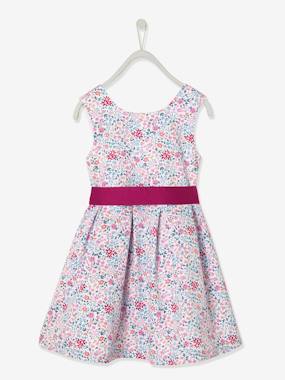 -Occasion Wear Dress with Floral Print, for Girls