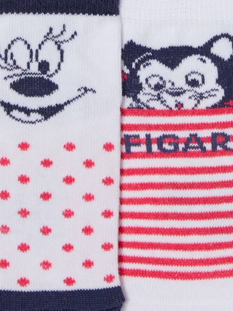 Pack of 2 Pairs of Socks, Disney Minnie Mouse & Figaro® White - vertbaudet enfant 