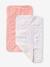 Lot 2 serviettes de rechange matelas à langer BLANC+GRIS CLAIR+rose pâle + blanc - vertbaudet enfant 
